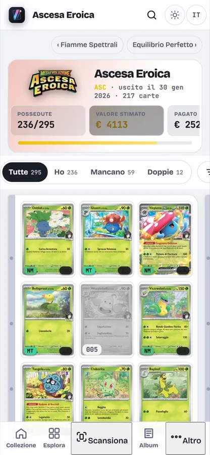 gleamDex · mobile screen
