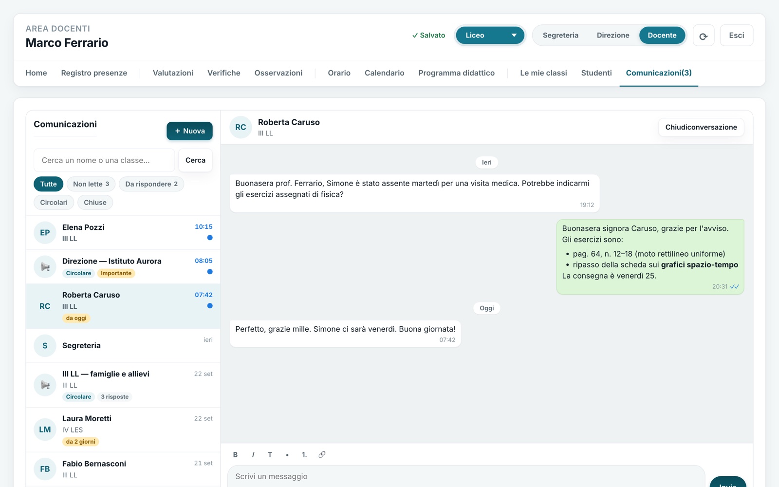 Suite gestionale scolastica