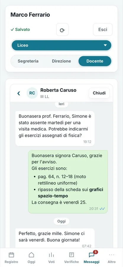 School management suite · mobile screen
