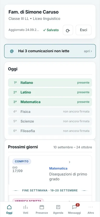 School management suite · mobile screen