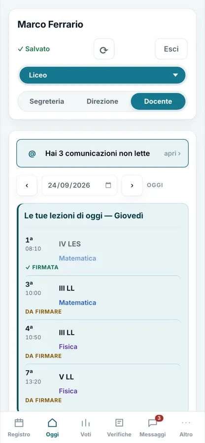 School management suite · mobile view