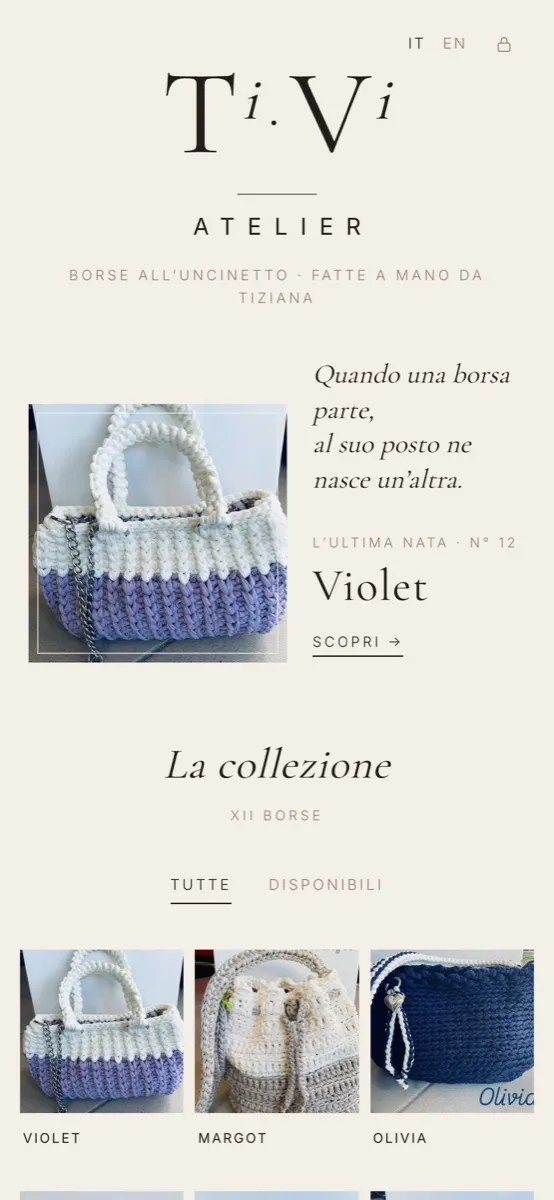 Ti.Vi atelier · mobile view